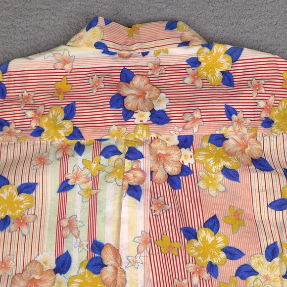 Conic Hawaiian Shirt Mens XXL Colorful Floral Button Down Camp Short Sleeve - Picture 8 of 14
